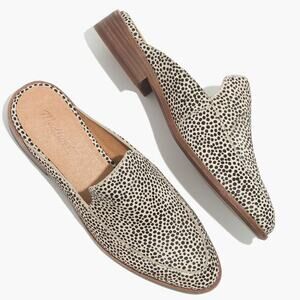 Madewell The Frances Loafer Mule in Spotted Calf Hair Women’s Size 6